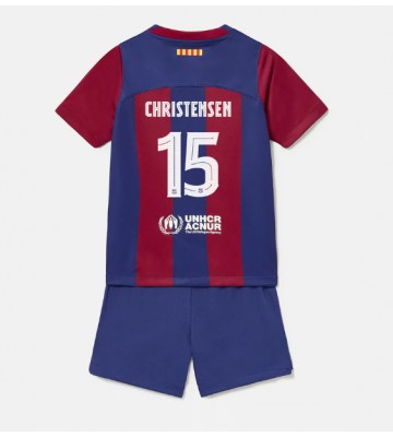 Barcelona Andreas Christensen #15 Hemmaställ Barn 2023-24 Kortärmad (+ Korta byxor)